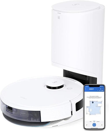 ECOVACS DEEBOT N8 PRO+ Robot aspirador con estación de vaciado automático, función de fregado, evitación de obstáculos en 3D, navegación láser dToF, App, Google Home, Alexa